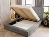 Polsterbett mit Bettkasten und Lattenrost 180x200 Barbados Grau