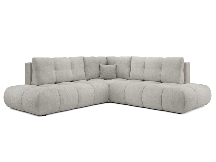 Ecksofa mit Schlaffunktion und Bettkasten Links Kair Hellgrau