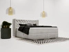 Boxspringbett mit Bettkasten 180x200 Lion Hellgrau