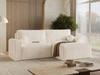 Ecksofa L-Form mit Schlaffunktion und Bettkasten Aurora Creme