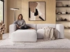 Ecksofa L-Form Links Moderne Cord Ecksofa Landi Grau