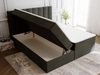 Boxspringbett mit Bettkasten 180x200 Mocca Dunkelgrau