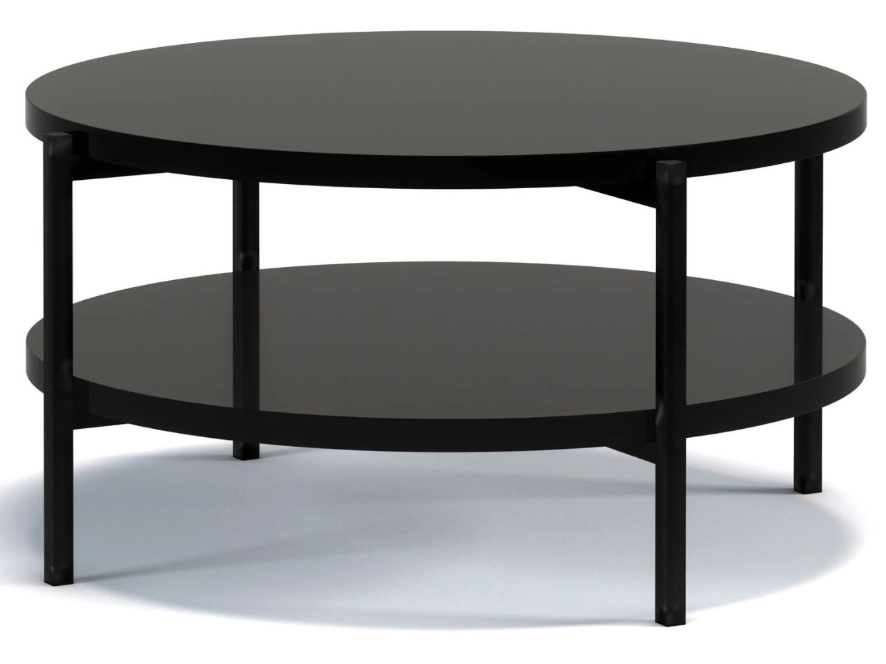 Doppel-Couchtisch Sevilla Schwarz Glanz