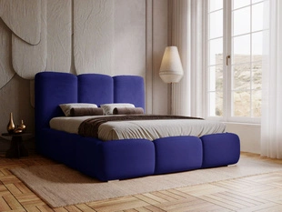 Polsterbett mit Bettkasten und Lattenrost 160x200 Bubble Blau