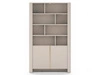 Bücherregal mit Türen und einer goldenen Zierleiste Brillo Kaschmir