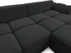 Ecksofa L-Form Rechts mit Schlaffunktion und Bettkasten Bonno Schwarz