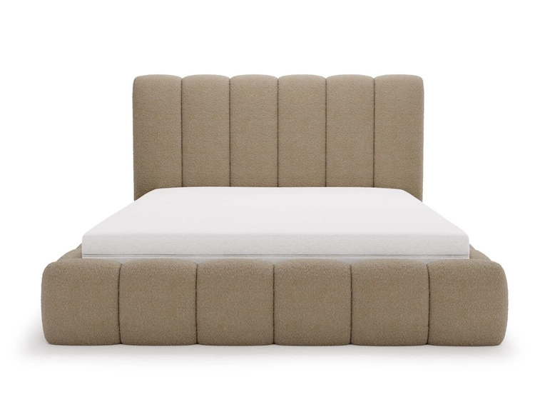 Polsterbett mit Bettkasten und Lattenrost 200x200 Imperial Braun