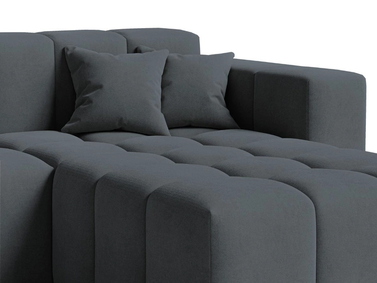 Ecksofa L-Form Rechts Moderne Ecksofa Loopo Dunkelgrau