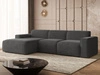 Ecksofa L-Form Links Lavia Dunkelgrau