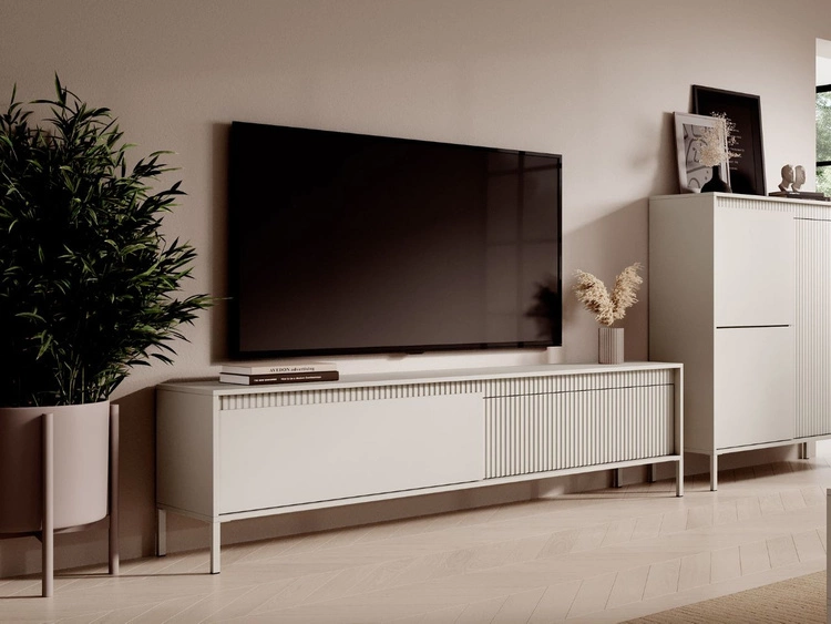 TV-Lowboard mit Türen 187 cm Sorano Beige