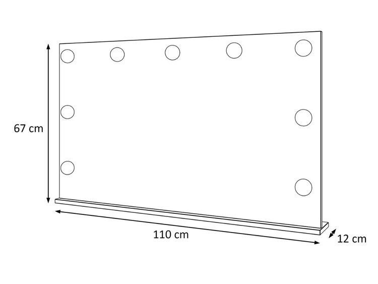 Spiegel mit LED-Beleuchtung für das Schlafzimmer Melo Elite Kaschmir