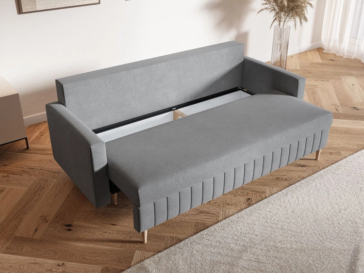 Schlafsofa mit Bettfunktion und Bettkasten Castelo Dunkelblau