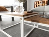 Couchtisch auf weißem Gestell Asumi Eiche Stirling 40x46