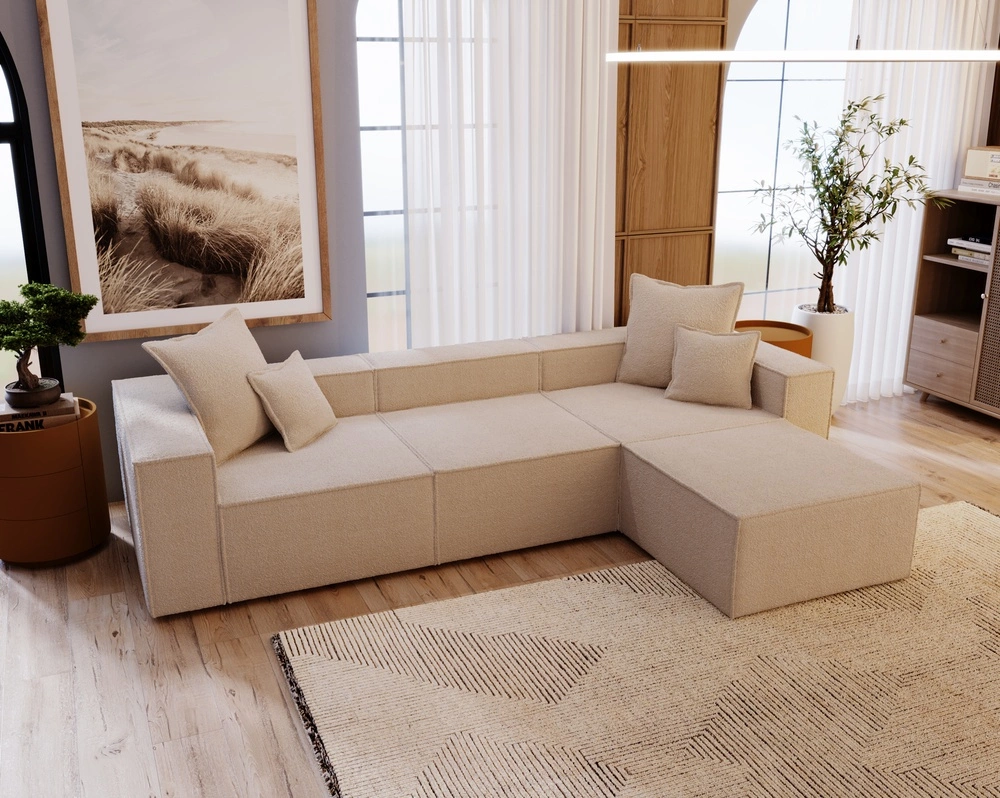 Modernes modulares Ecksofa Lobos Beige