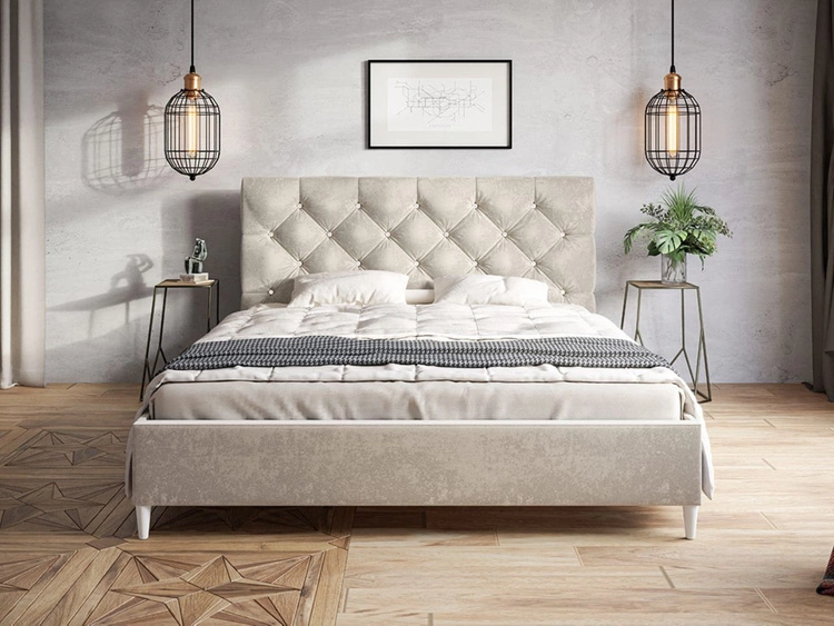 Polsterbett mit Lattenrost 160x200 Tril Beige