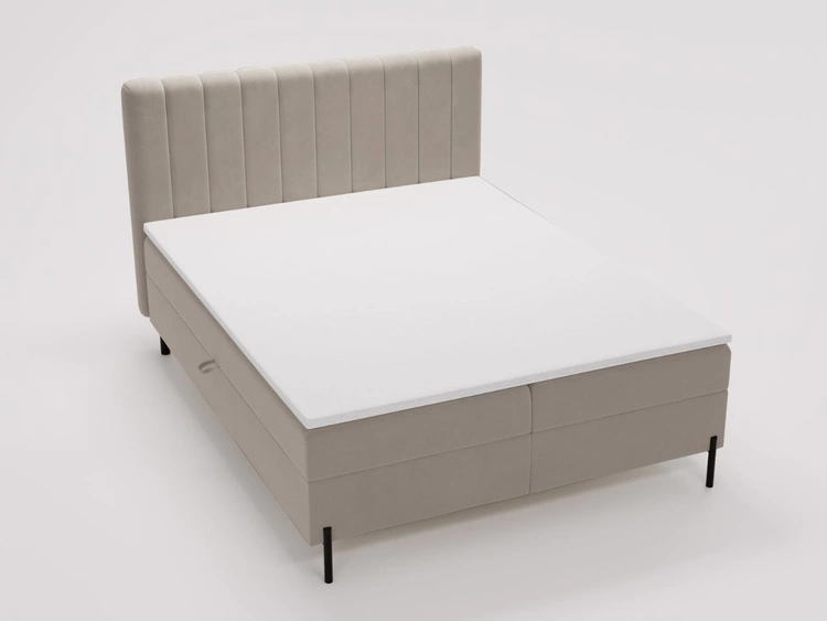 Boxspringbett mit Bettkasten 140x200 Primavera Beige