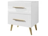 Nachttisch mit Schubladen auf Goldenen Metallbeinen Noaé Lux  