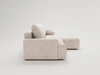 Ecksofa L-Form mit Schlaffunktion und Bettkasten Havi Rechts Hellbeige