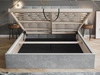 Polsterbett mit Bettkasten und Lattenrost 160x200 Selva Hellgrau
