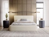 Polsterbett mit Bettkasten und Lattenrost 200x200 Amaro Beige