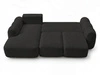 Ecksofa L-Form mit Schlaffunktion und Bettkasten Avelin Links Schwarz