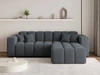 Ecksofa L-Form Rechts Moderne Ecksofa Loopo Dunkelgrau
