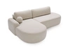 Ecksofa L-Form Links mit Schlaffunktion und Bettkasten Aurio O Creme