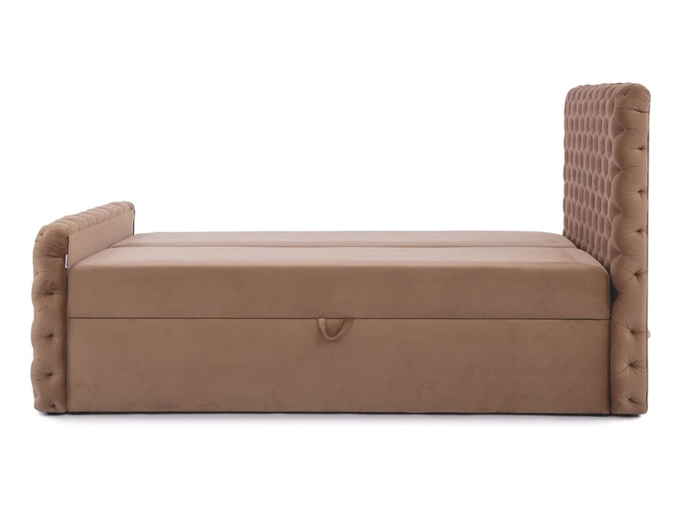 Boxspringbett mit Bettkasten 200x200 Cleo Lux Beige