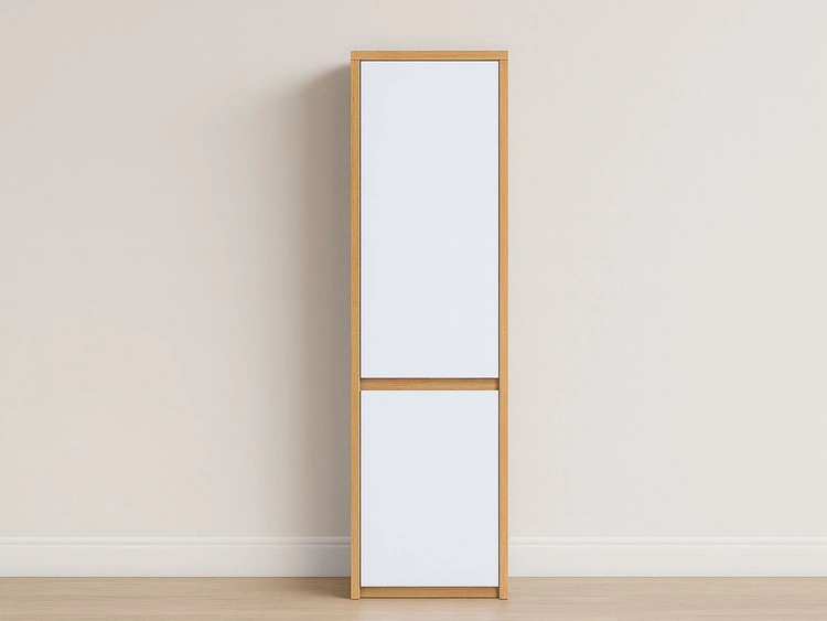 Kleiderschrank mit Drehtüren 45 Arcadia Eiche Wotan, Weiß 