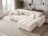 Ecksofa L-Form Rechts Nork Creme