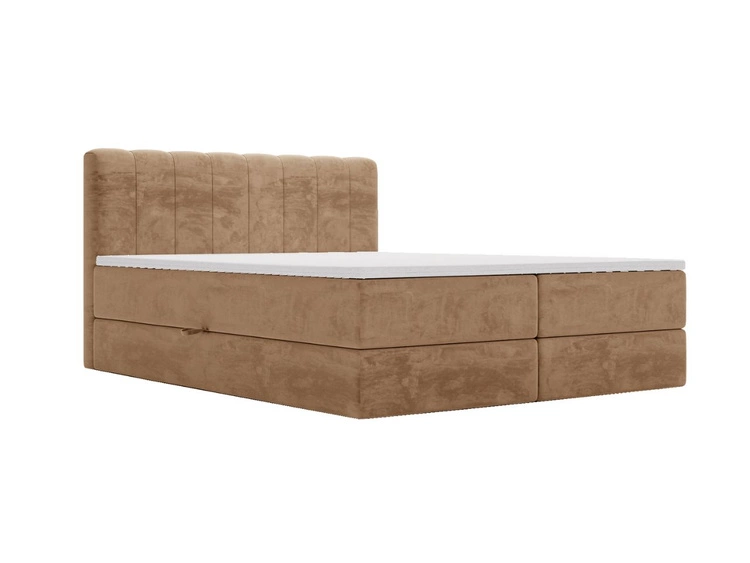 Boxspringbett mit Bettkasten 120x200 Forte Beige