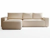 Ecksofa L-Form Links mit Schlaffunktion und Bettkasten Tazones Beige