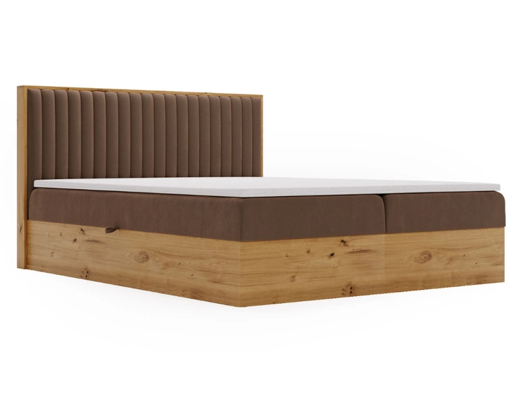 Boxspringbett mit Bettkasten 160x200 Forest Braun