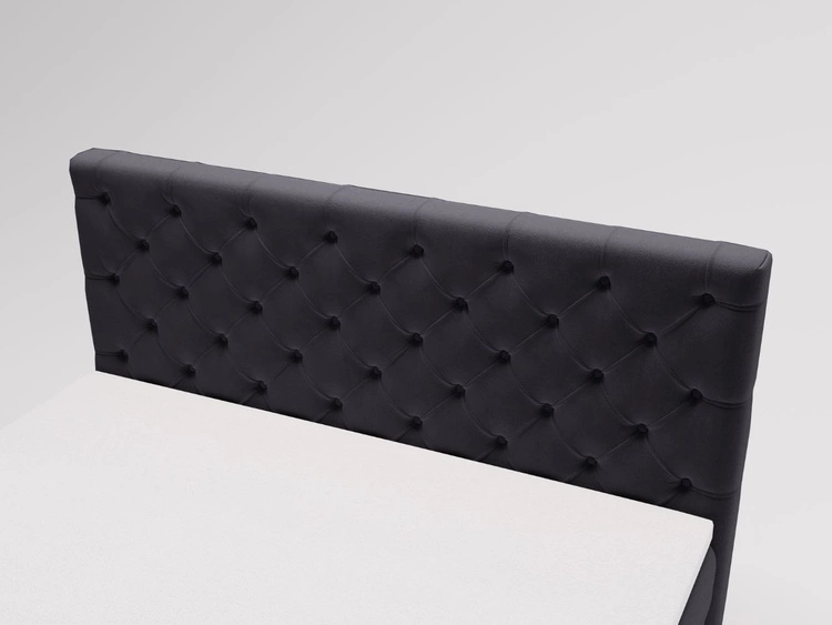 Boxspringbett mit Bettkasten 120x200 Montego Dunkel grau