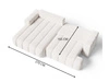 Ecksofa L-Form Links mit Schlaffunktion und Bettkasten Caleo Hellgrau