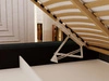 Polsterbett mit Bettkasten und Lattenrost 140x200 Barbados Schwarz
