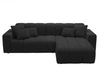 Ecksofa L-Form Rechts Nork Schwarz