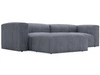 Ecksofa L-Form Links Moderne Cord Ecksofa Landi Grau