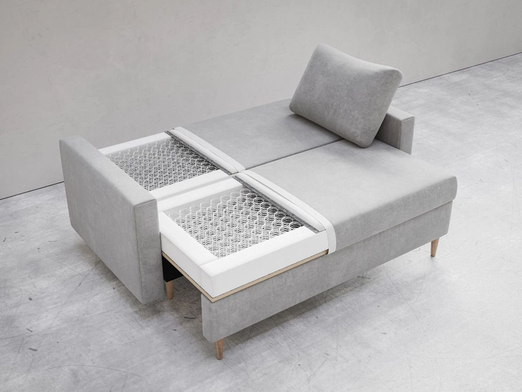 Schlafsofa mit Bettfunktion und Bettkasten Pori Grün