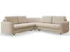 Ecksofa L-Form Rechts mit Schlaffunktion und Bettkasten Limon Dunkelbeige