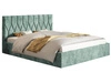 Polsterbett mit Bettkasten und Lattenrost 140x200 Gaja Hellgrün