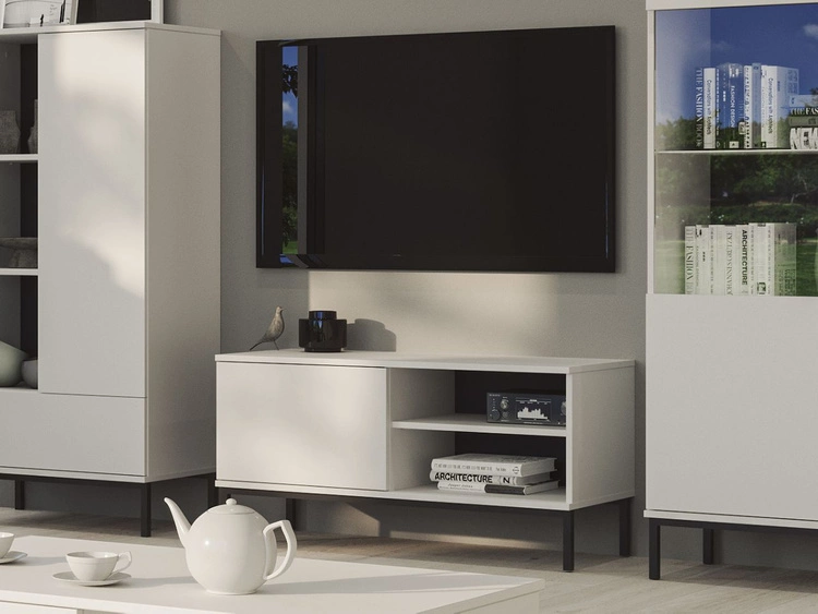 TV-Lowboard mit Türen 100 cm Soroko Weiß
