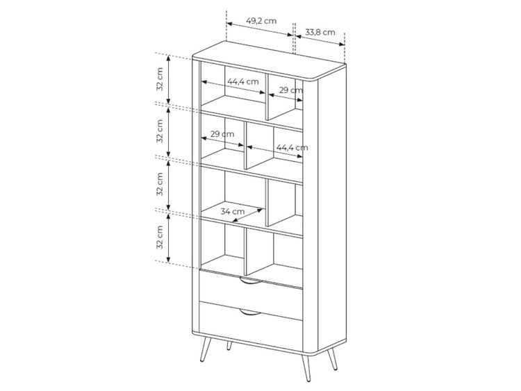 Wohnzimmer-Möbelset Magico Eiche Dunin