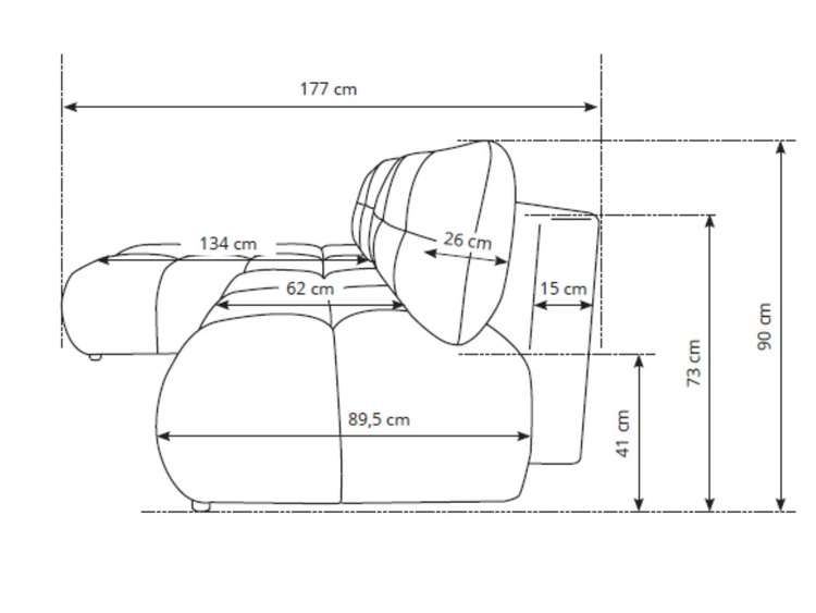 Ecksofa mit Schlaffunktion und Bettkasten Rechts Milet Grün