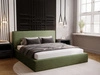Polsterbett mit Bettkasten und Lattenrost 140x200 Monaco Grün