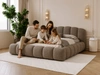 Polsterbett mit Stauraum und Lattenrost 140x200 Cloud Soft Braun