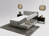 Boxspringbett mit Bettkasten 180x200 Forte Hellgrau