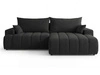 Ecksofa L-Form Rechts mit Schlaffunktion und Bettkasten Caleo Schwarz