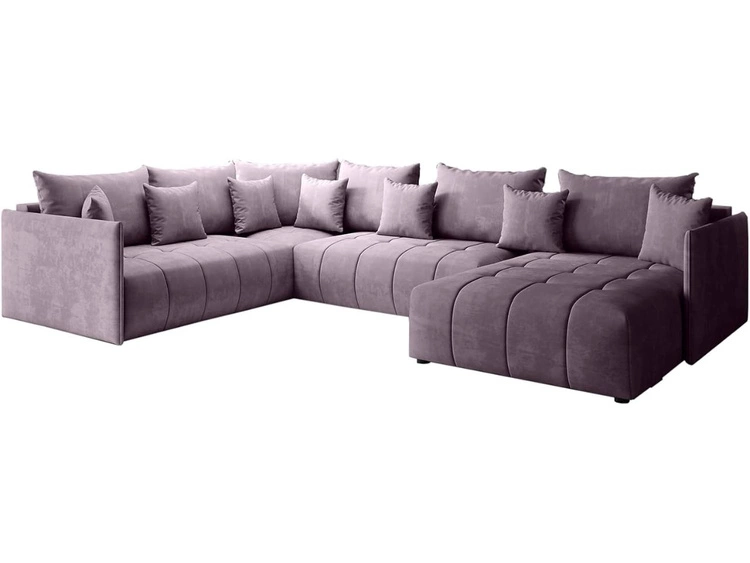 Wohnlandschaft mit Schlaffunktion und Bettkasten Ardi Bis Violett