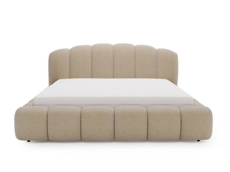 Polsterbett mit Stauraum und Lattenrost 200x200 Cloud Soft Beige